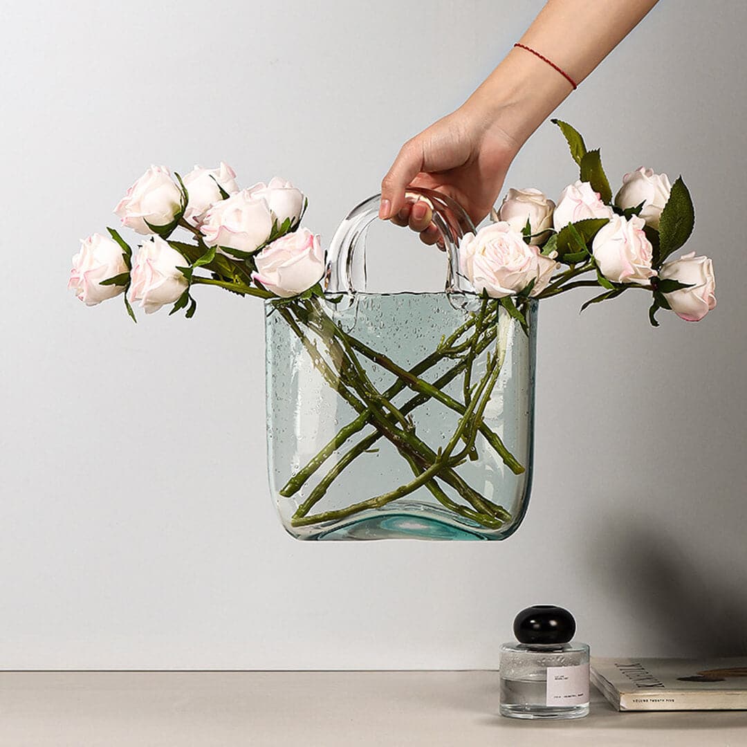 Bubble Transparent Glass Flower Vase dylinoshop