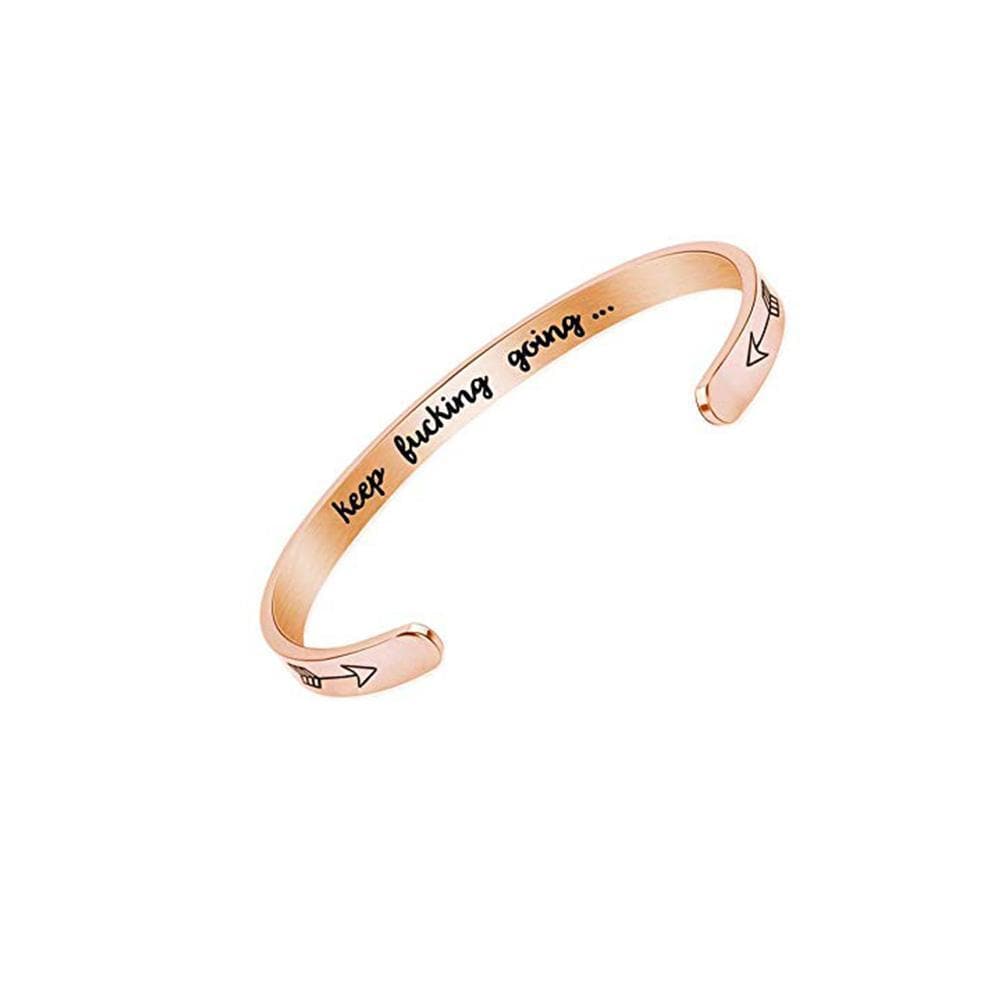 Inner Engraved Inspirational Cuff Bracelet Bangle Zimomo