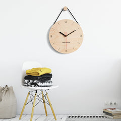 Wooden Hanging Rope Wall Clock Feajoy