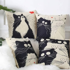 Meow Meow Cushion Covers Feajoy