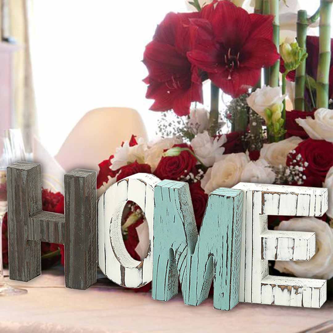 Rustic Wood Home Sign Decor Feajoy