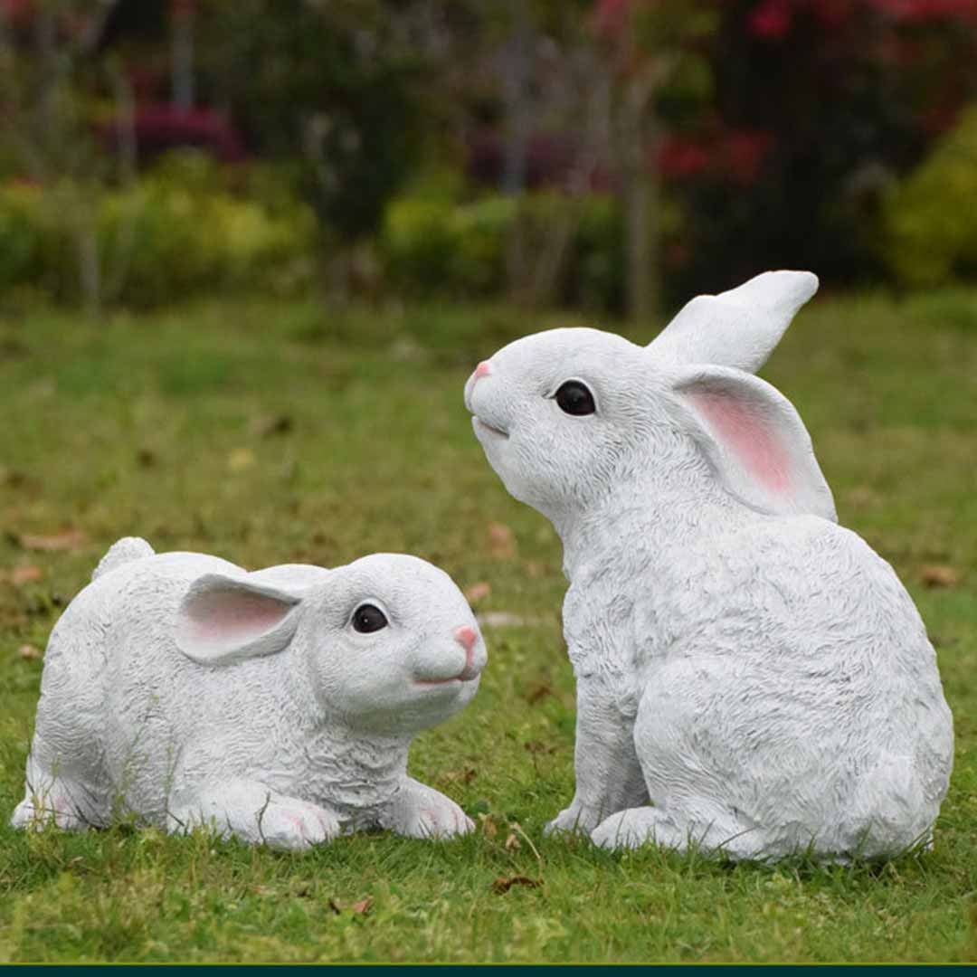 Garden Resin Rabbit Statues Feajoy