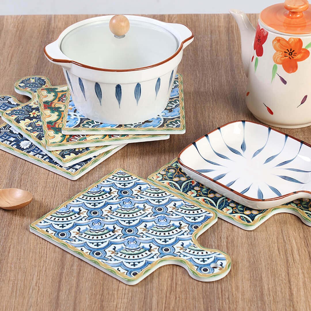 Moroccan Style Ceramic Placemat Feajoy