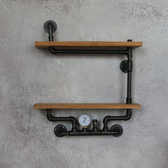 Industrial Style Bookshelf Iron Display Stand Feajoy