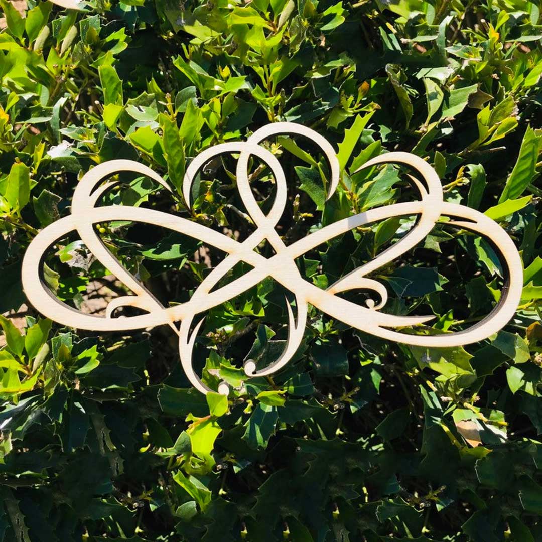 Double Infinity Heart Metal Home Decor Feajoy