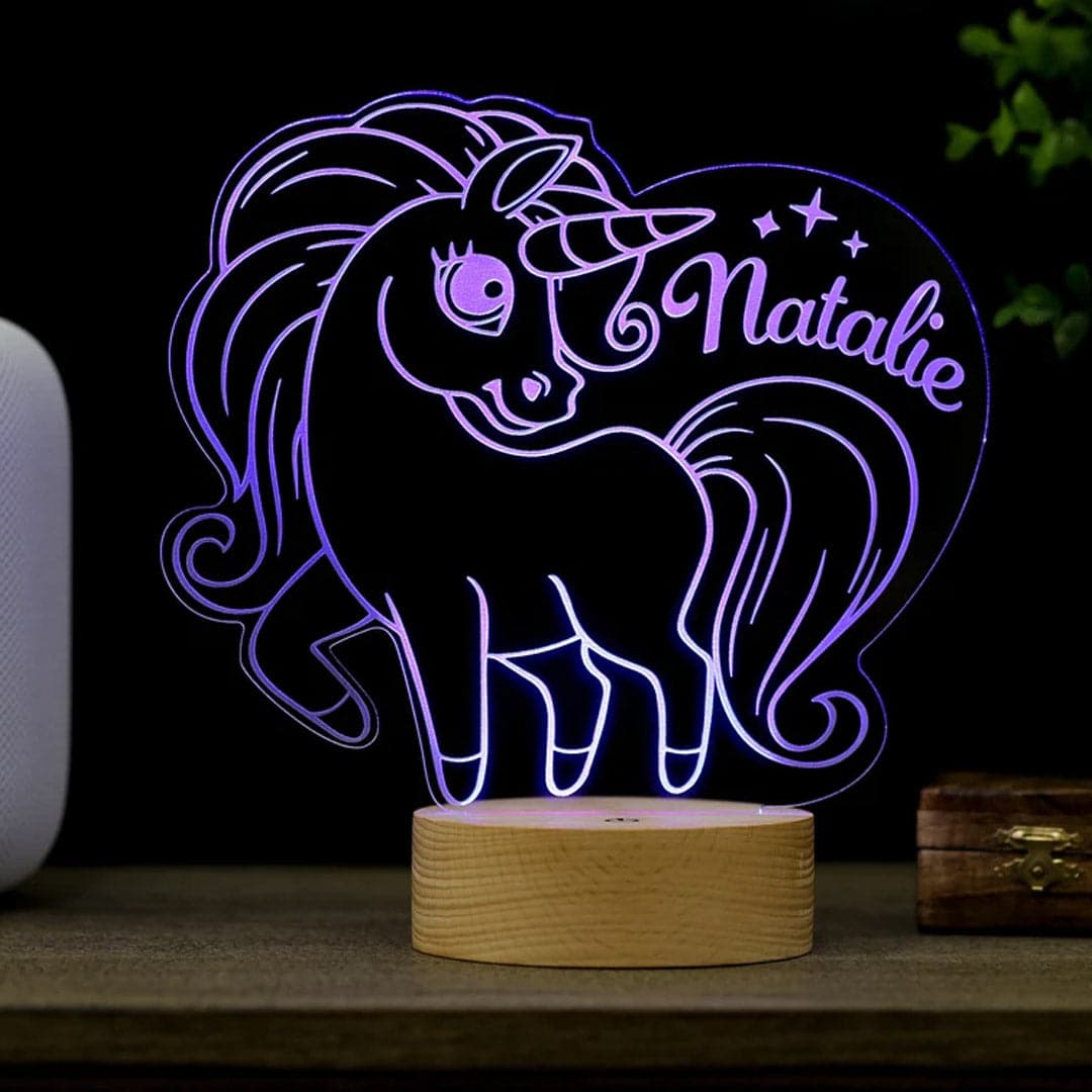 Personalized Unicorn Night Light Feajoy