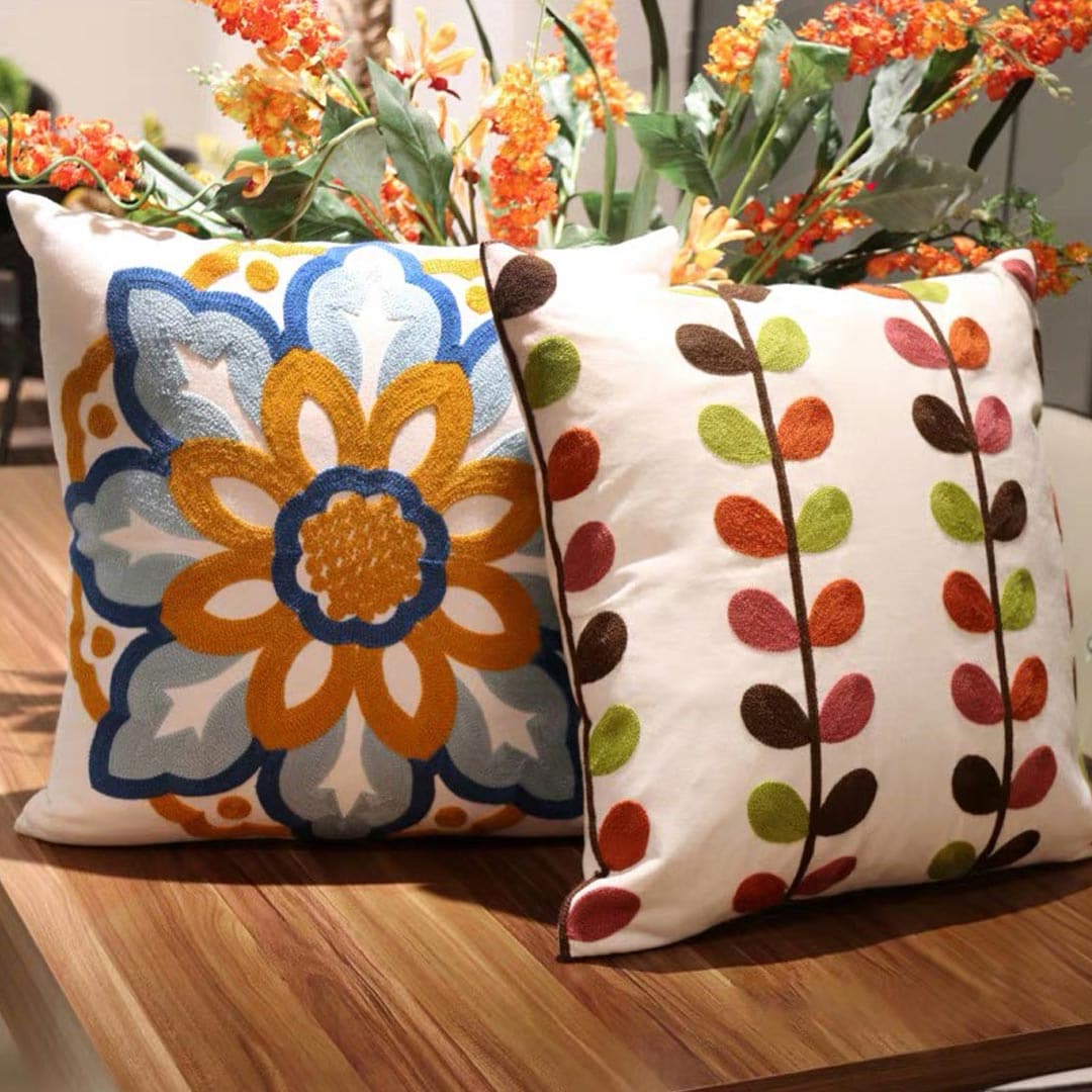 Embroidery Pillow Covers Feajoy