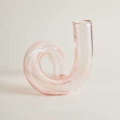 Twisted Glass Candle Holder Vase Feajoy