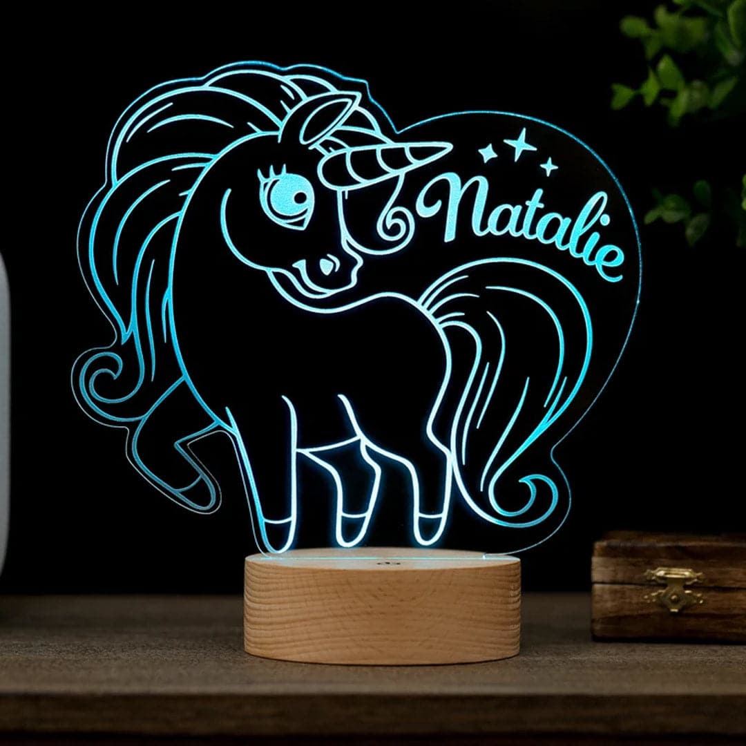 Personalized Unicorn Night Light Feajoy