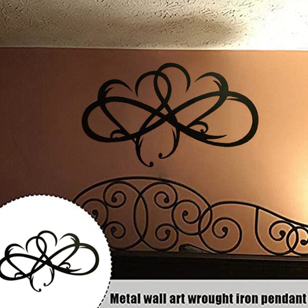 Double Infinity Heart Metal Home Decor Feajoy