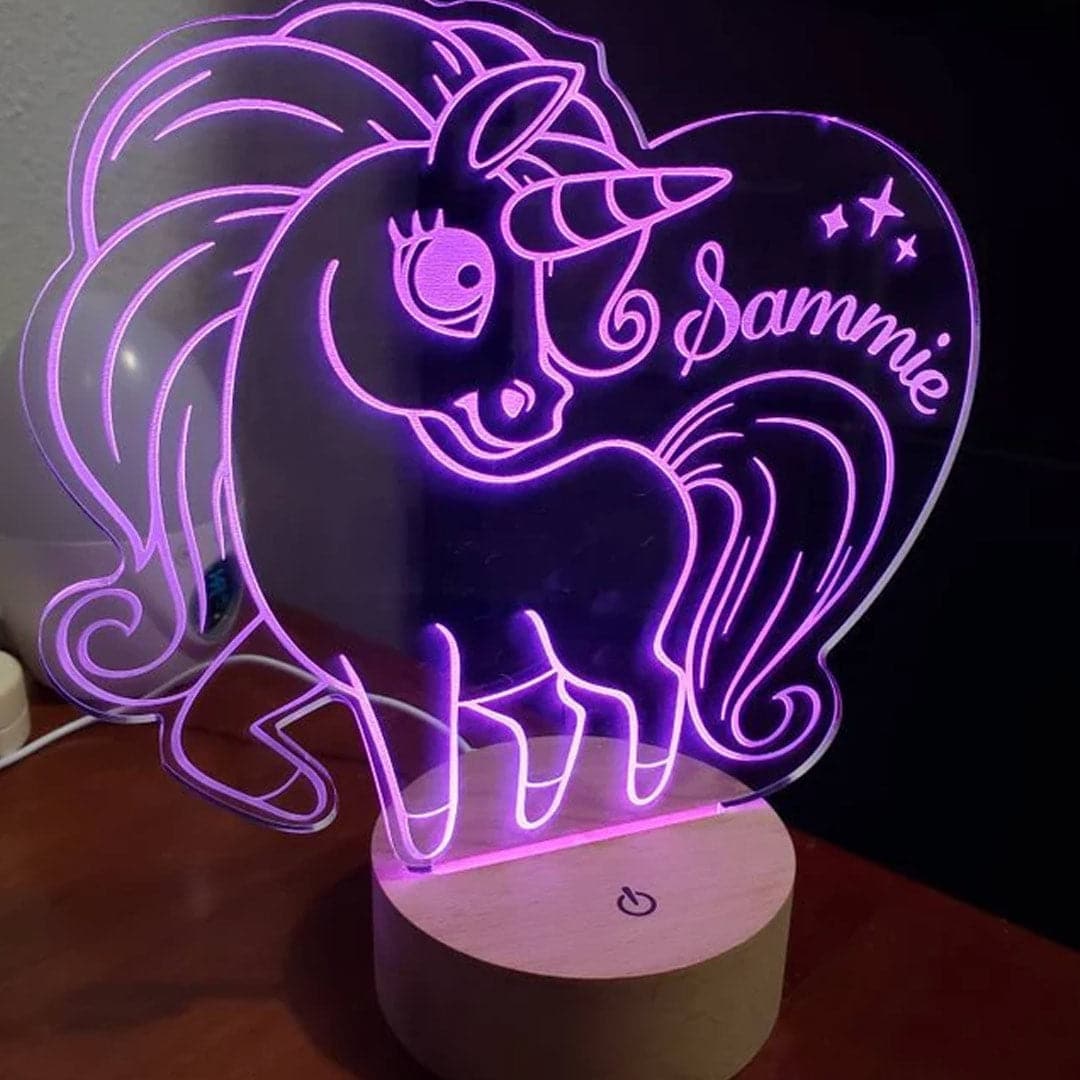 Personalized Unicorn Night Light Feajoy