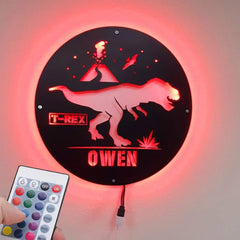 Custom Dinosaur Wall Light dylinoshop