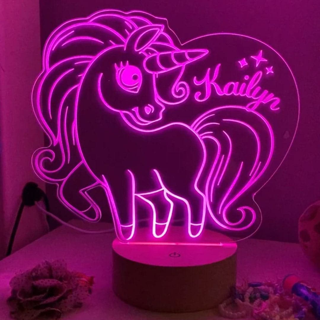 Personalized Unicorn Night Light Feajoy