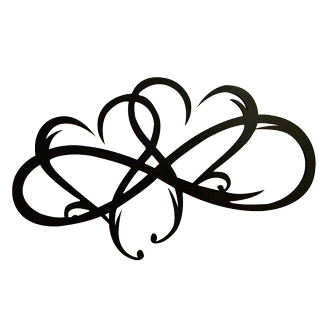 Double Infinity Heart Metal Home Decor Feajoy