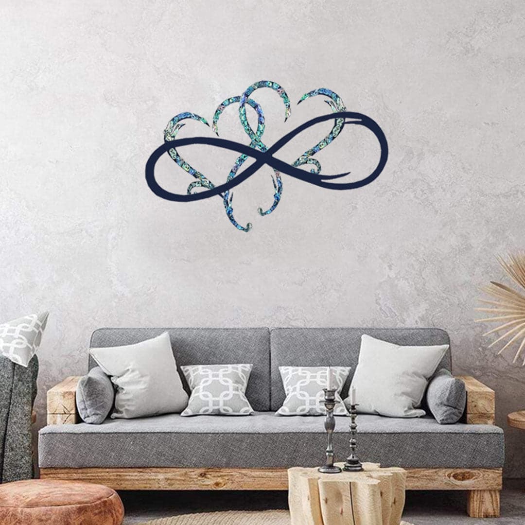 Double Infinity Heart Metal Home Decor Feajoy