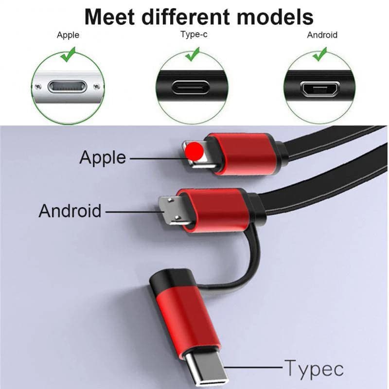 Two Wire Retractable Car Charger dylinoshop