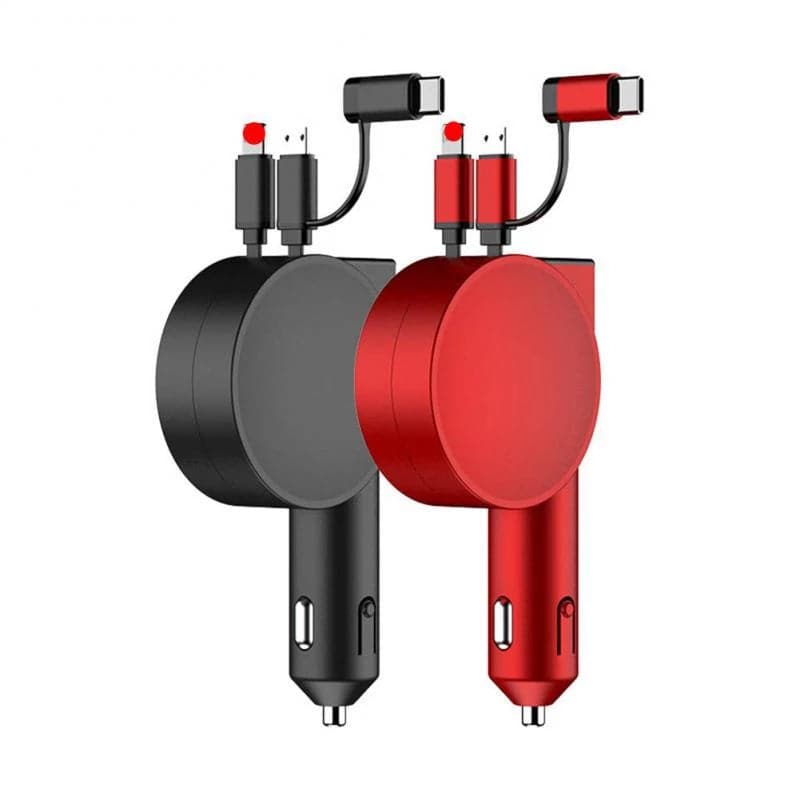 Two Wire Retractable Car Charger dylinoshop