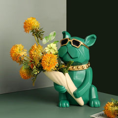 Cool Bulldog Statue Vase dylinoshop