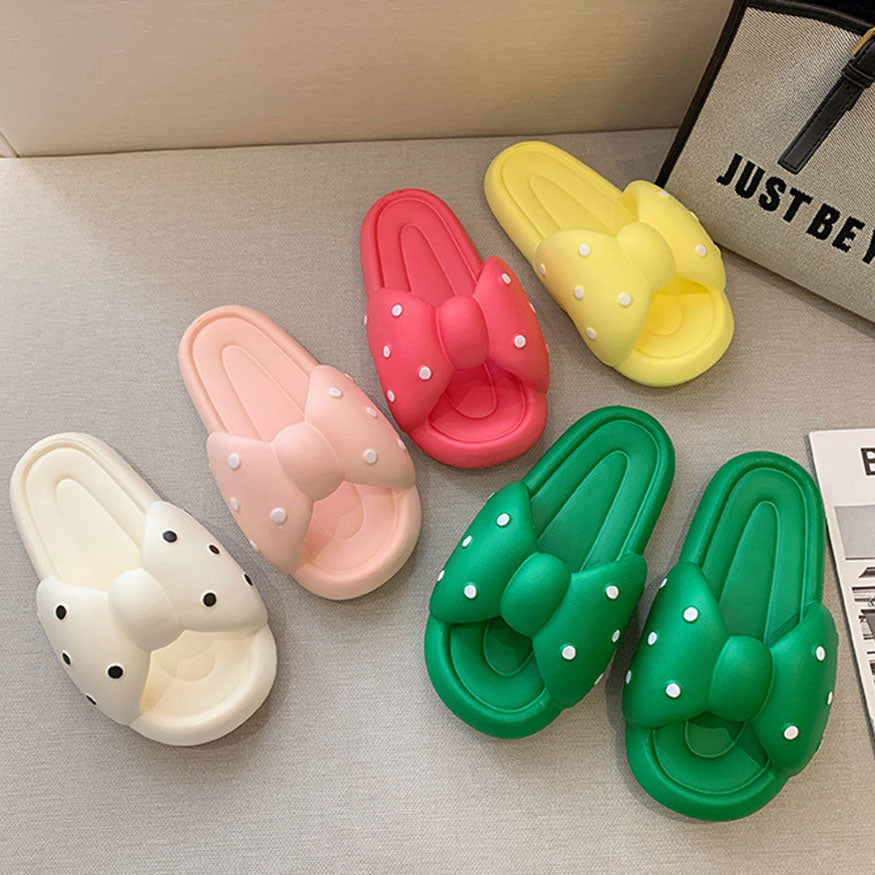 Polka Dot Bow Shaped Slides dylioshop