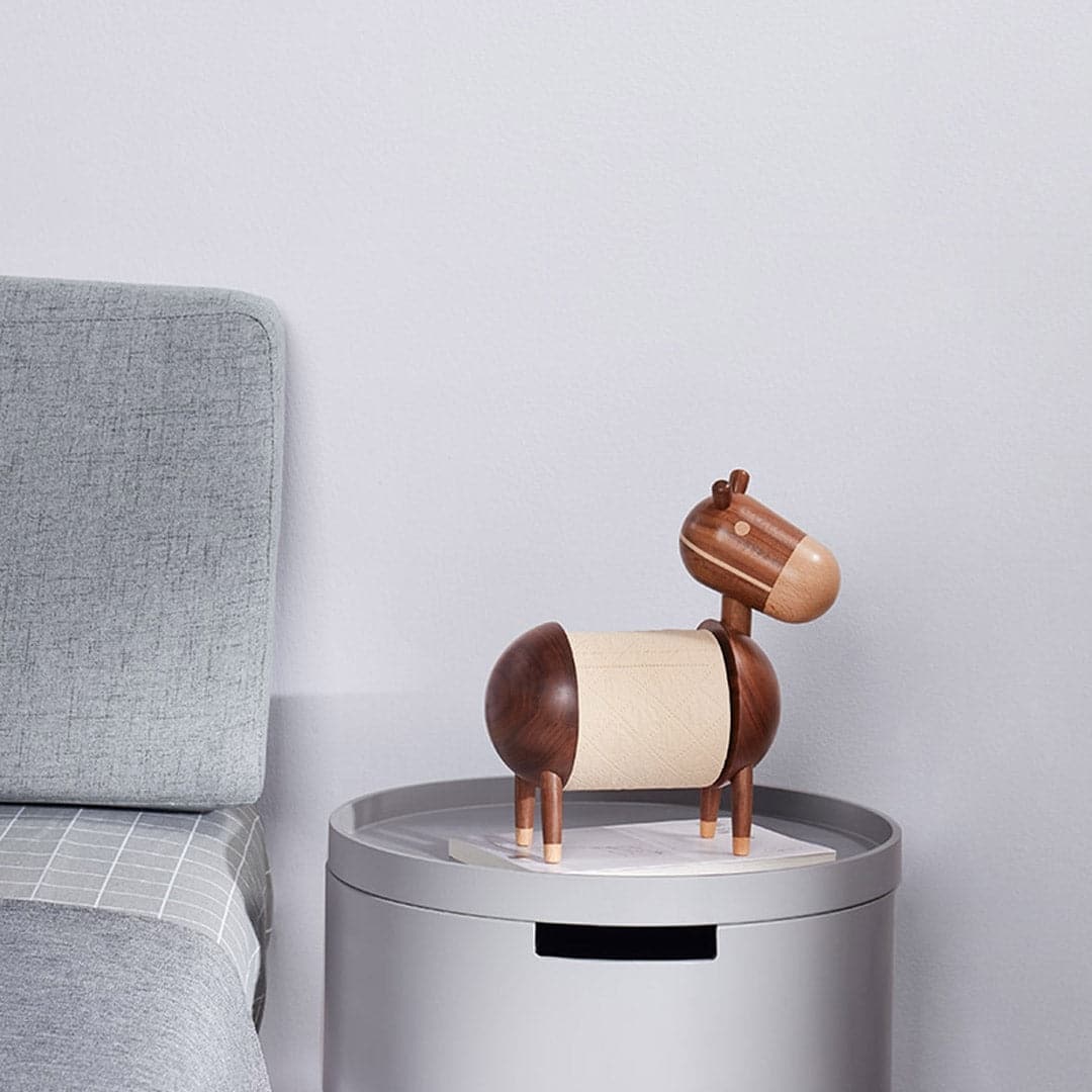 Wooden Donkey Paper Holder Feajoy