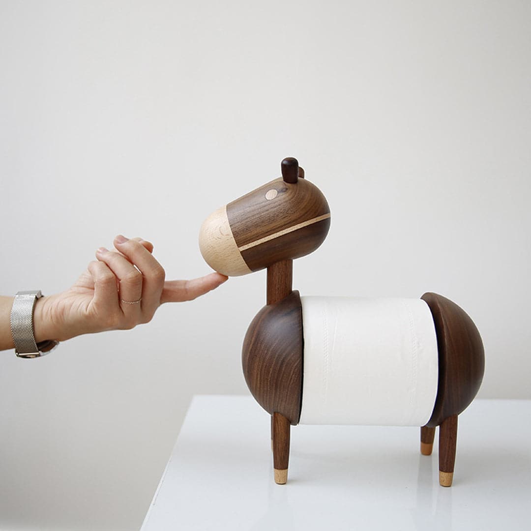 Wooden Donkey Paper Holder Feajoy