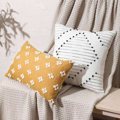 Embroidered Tufted Pillow Covers feajoy