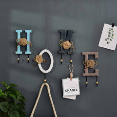 Wooden Love Home Letters Wall Hooks Feajoy