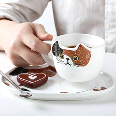 Cute Cat Coffee Set dylinoshop