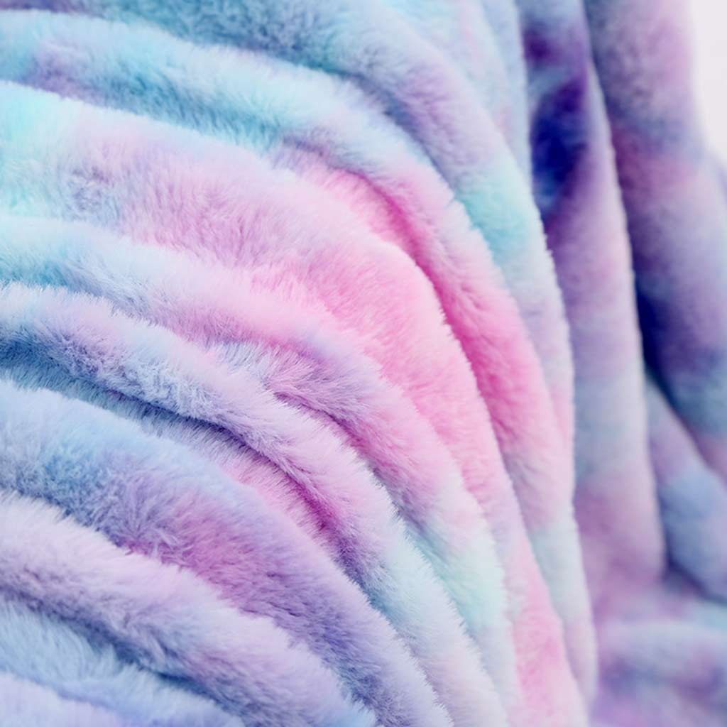 Rainbow Tie-dye Throw Blanket Feajoy