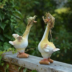 Talkative Duck Garden Resin Statue Feajoy