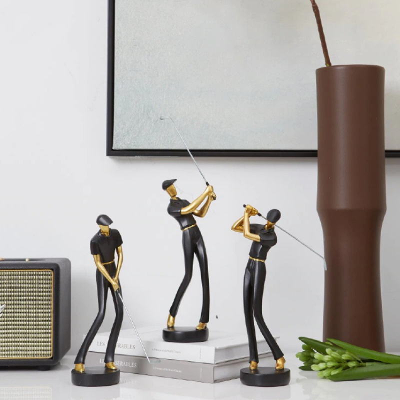 Modern Golfer Figurines Feajoy