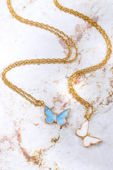 Butterfly Pendant Copper 14K Gold-Plated Necklace dylinoshop