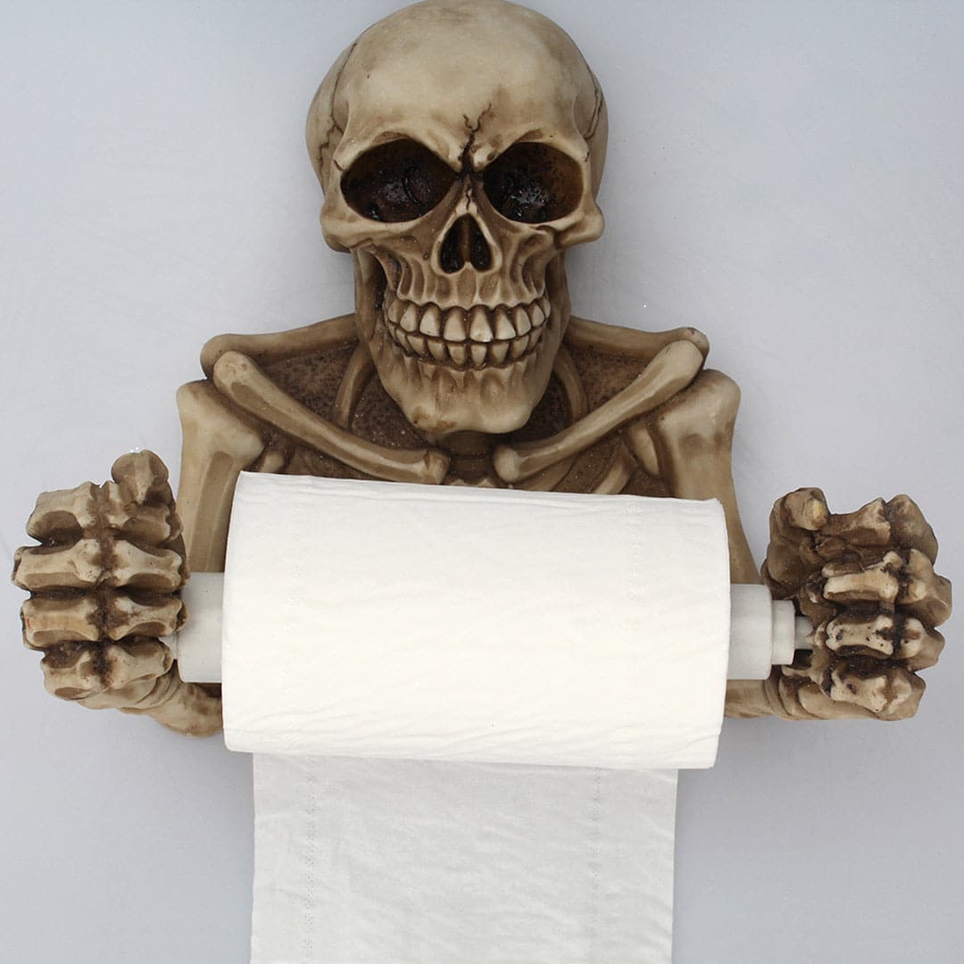 Skull Roll Paper Holder Feajoy