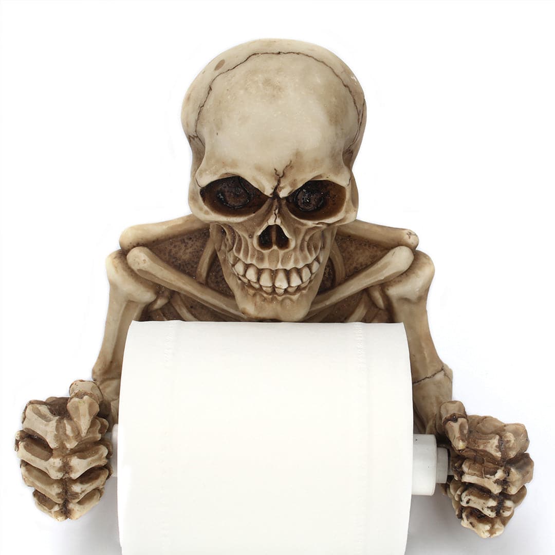 Skull Roll Paper Holder Feajoy