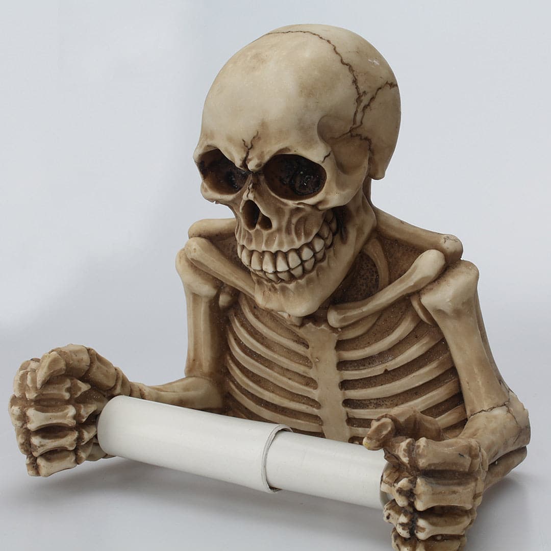 Skull Roll Paper Holder Feajoy