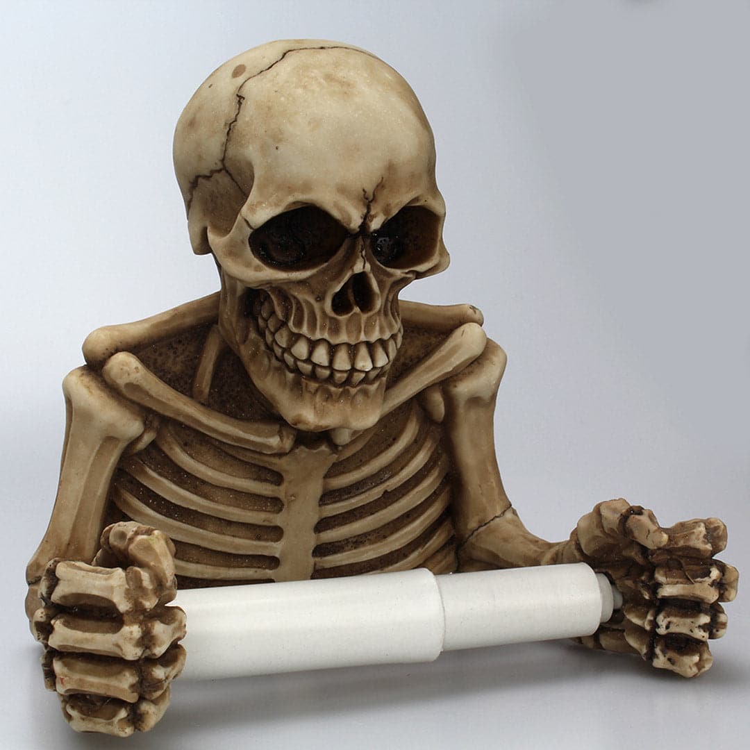 Skull Roll Paper Holder Feajoy