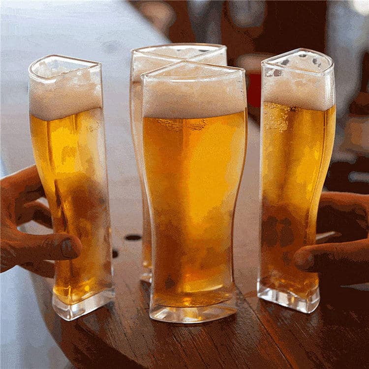 Super Schooner Beer Glasses Mug Cup Separable 4 Part Large Capacity Thick Beer Mug Glass Transparent for Club Bar Party dylinoshop