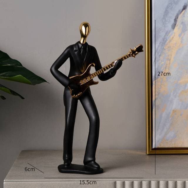 Golden/Black Musician Figurine feajoy