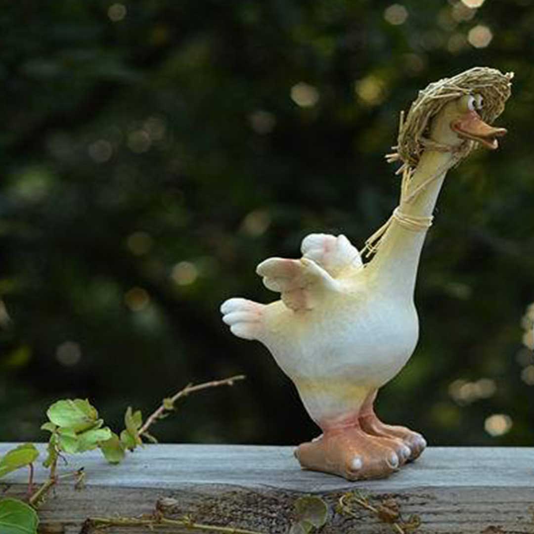 Talkative Duck Garden Resin Statue Feajoy