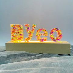 Stone Resin Letter Lamp - HANDMADE Feajoy