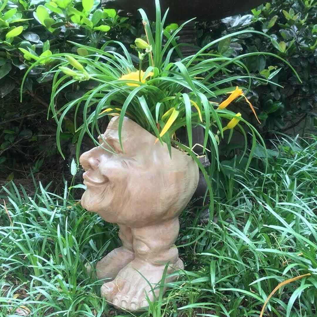 Muggle Face Statue Planter Feajoy