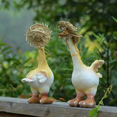 Talkative Duck Garden Resin Statue Feajoy