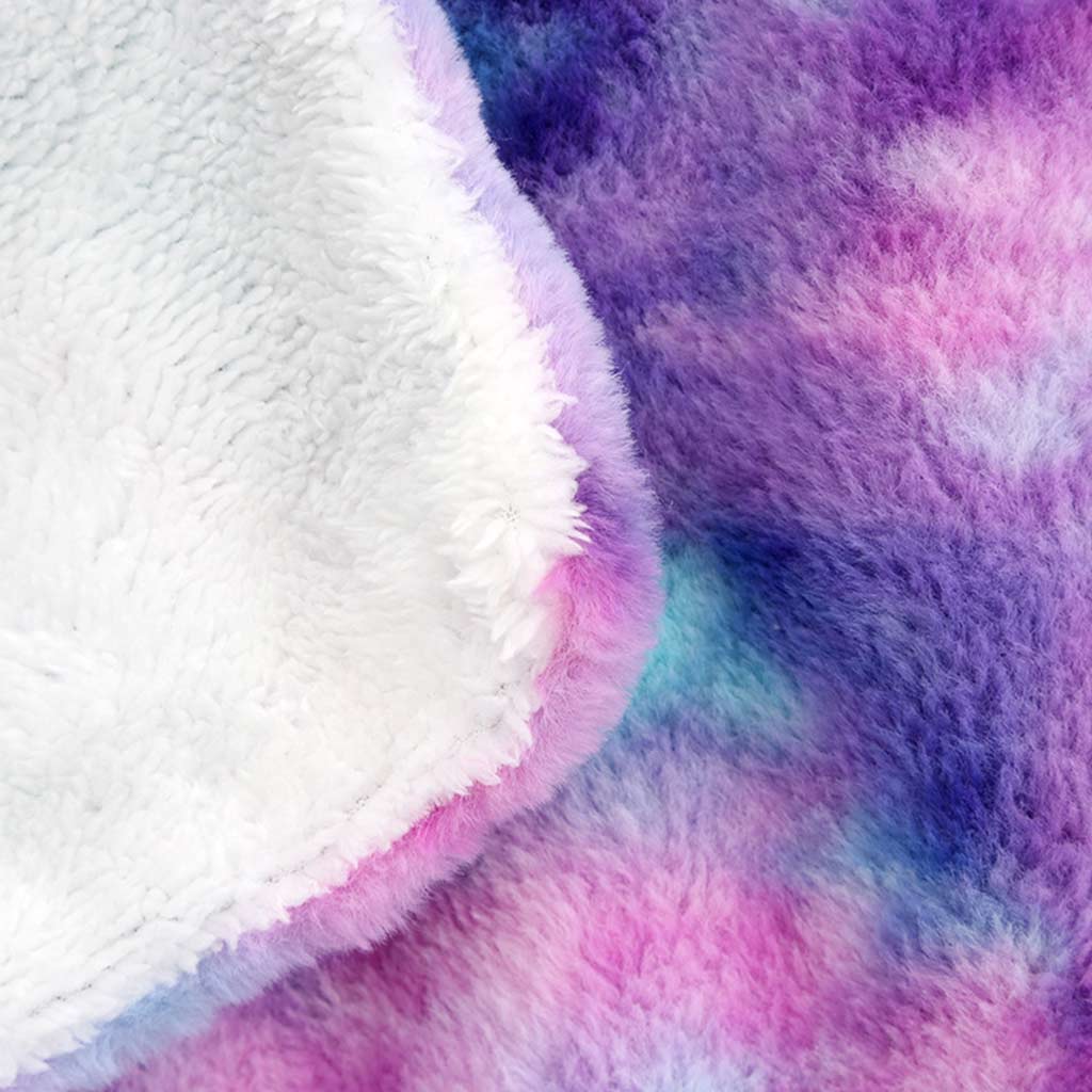 Rainbow Tie-dye Throw Blanket Feajoy