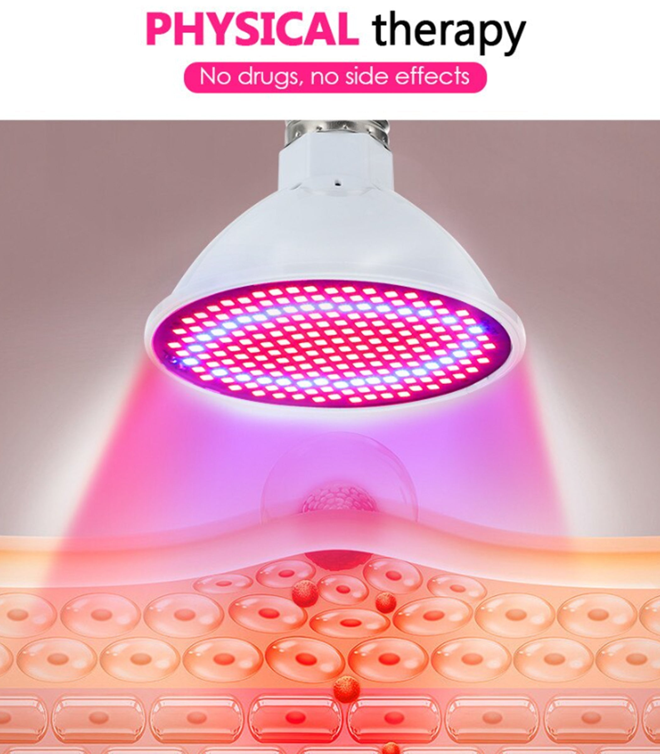 Red Light Therapy Lamp Deep Blue&Red 660nm Near Infrared 850nm for Full Body Skin dylinoshop