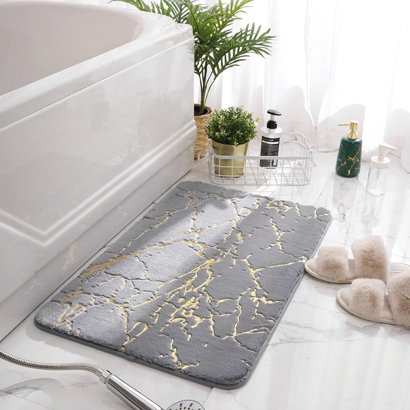 Marble Bathroom Mat Feajoy