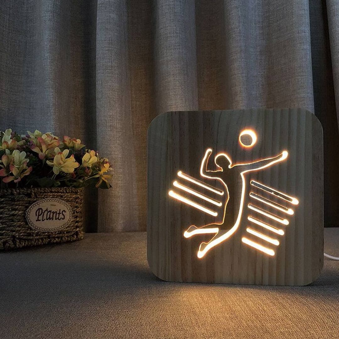 Wooden Night Light USB Powered Feajoy