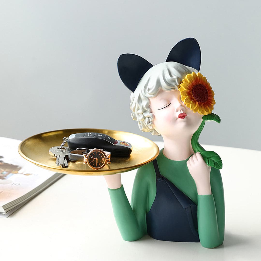 Sunflower Girl Tray Feajoy