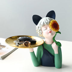 Sunflower Girl Tray Feajoy