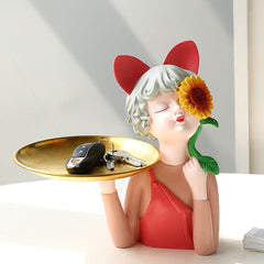 Sunflower Girl Tray Feajoy