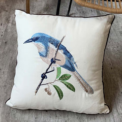 Embroidery Flower/Bird  Cushion Covers Feajoy